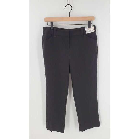 New York & Company Pants - New York & Company Crop Pants Womens Size 4 Stretch Straight Mid Rise Black
